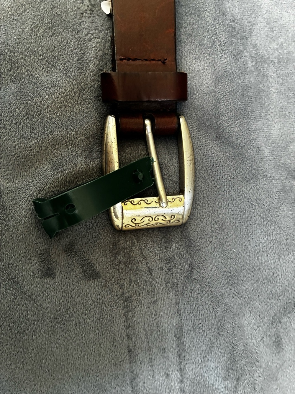 Women’s Fossil Brown Leather Belt with Silver Buckle - Picture 7 of 13